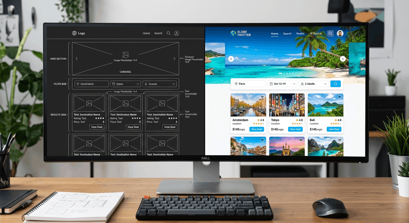 Fusion Trail Solutions professional website user interface design process.