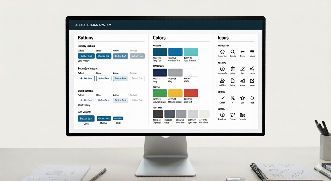 Professional ui ux development services and design components.