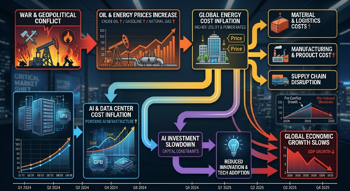 how war affects AI industry step by step infographic