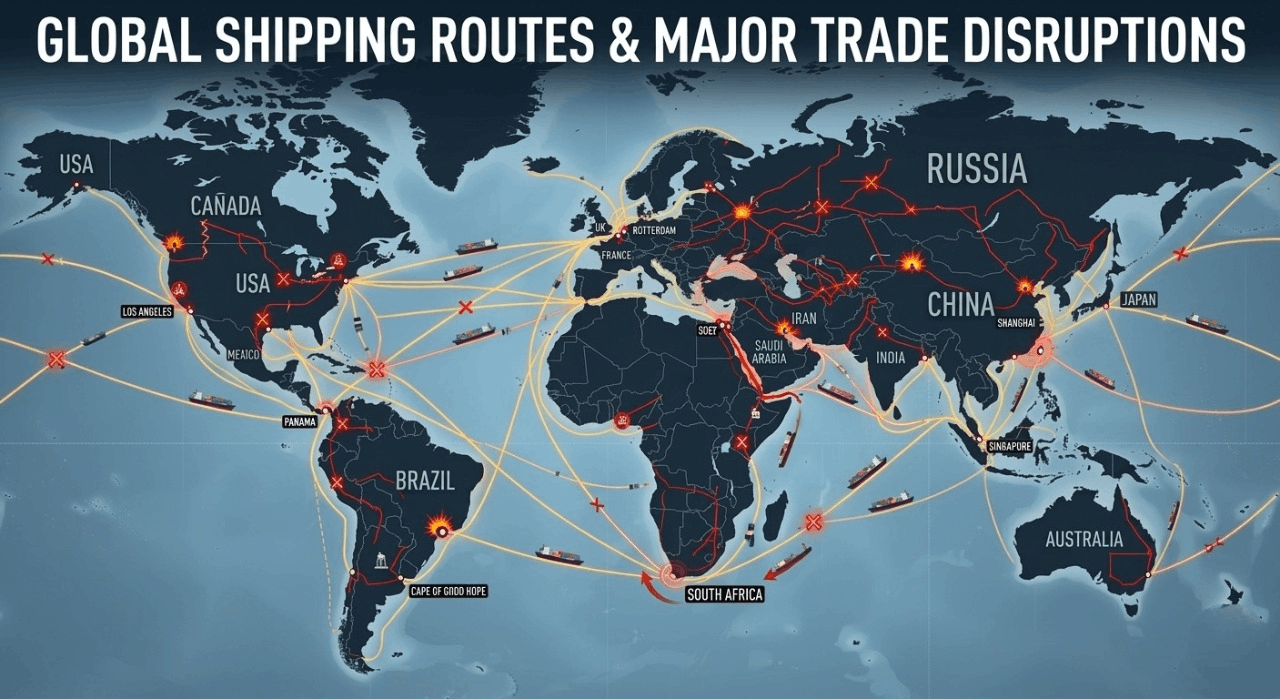 global supply chain disruption due to Middle East conflict