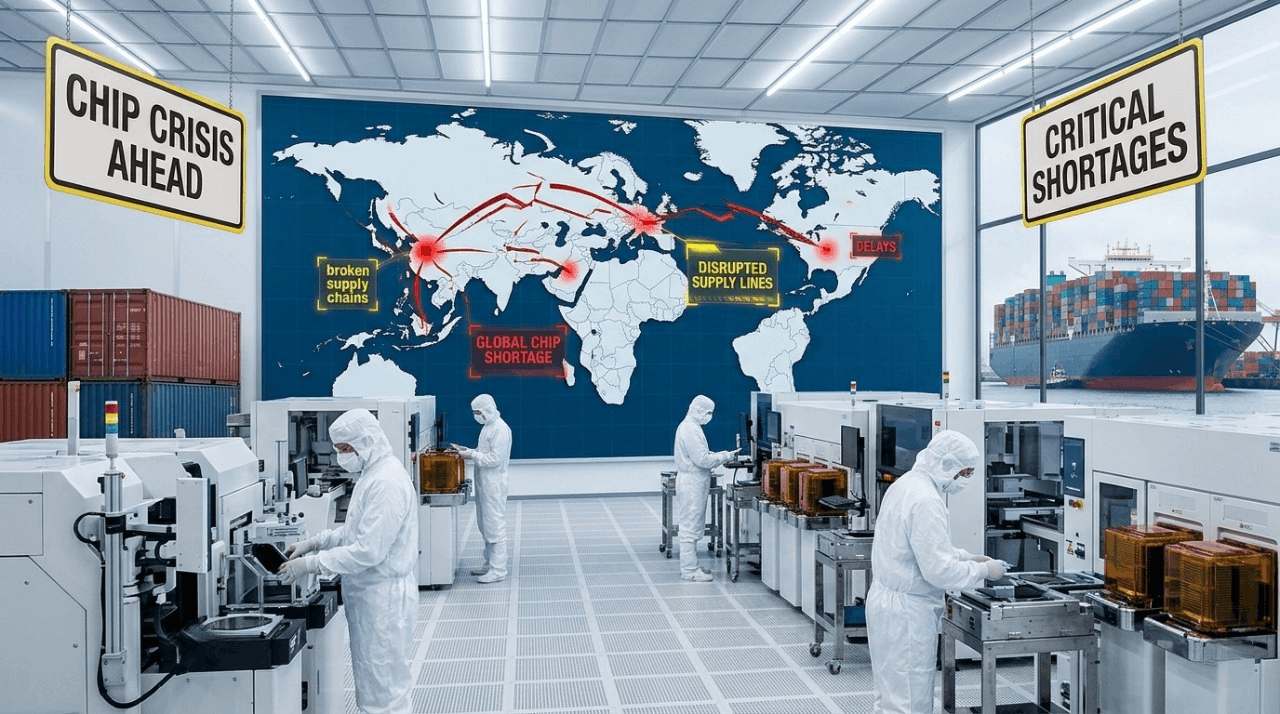 Global semiconductor supply chain disruption caused by the Middle East conflict in 2026.