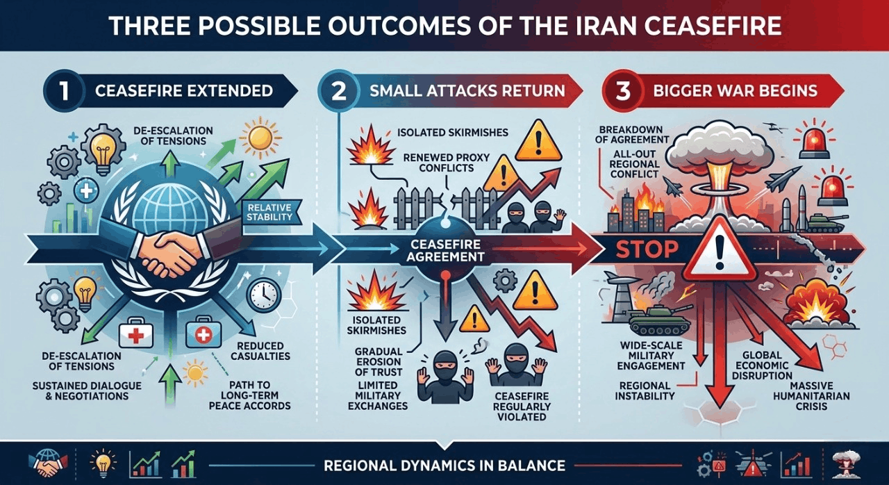 Three possible outcomes of the Iran ceasefire over the next 2 weeks