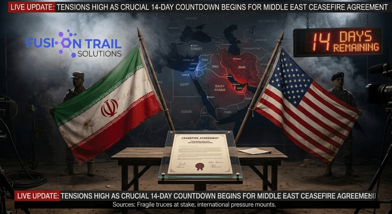 Iran and US ceasefire agreement with 14-day countdown and Middle East tension