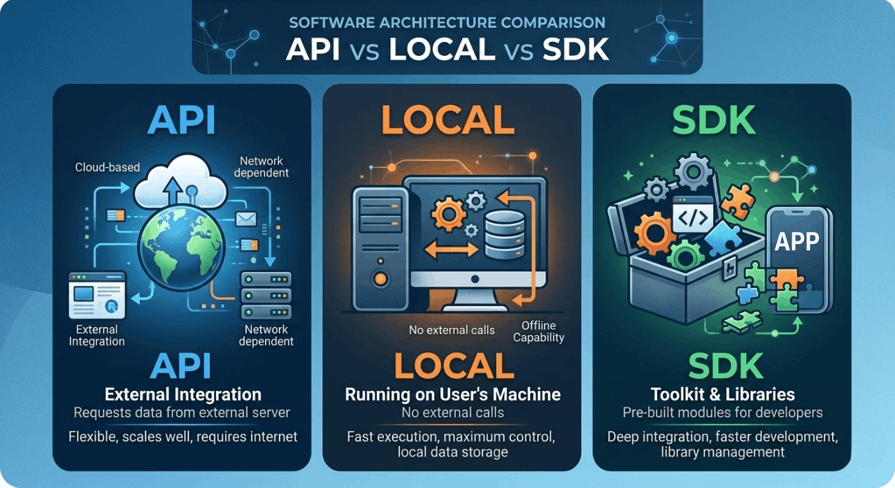 types of AI model integration comparison chart