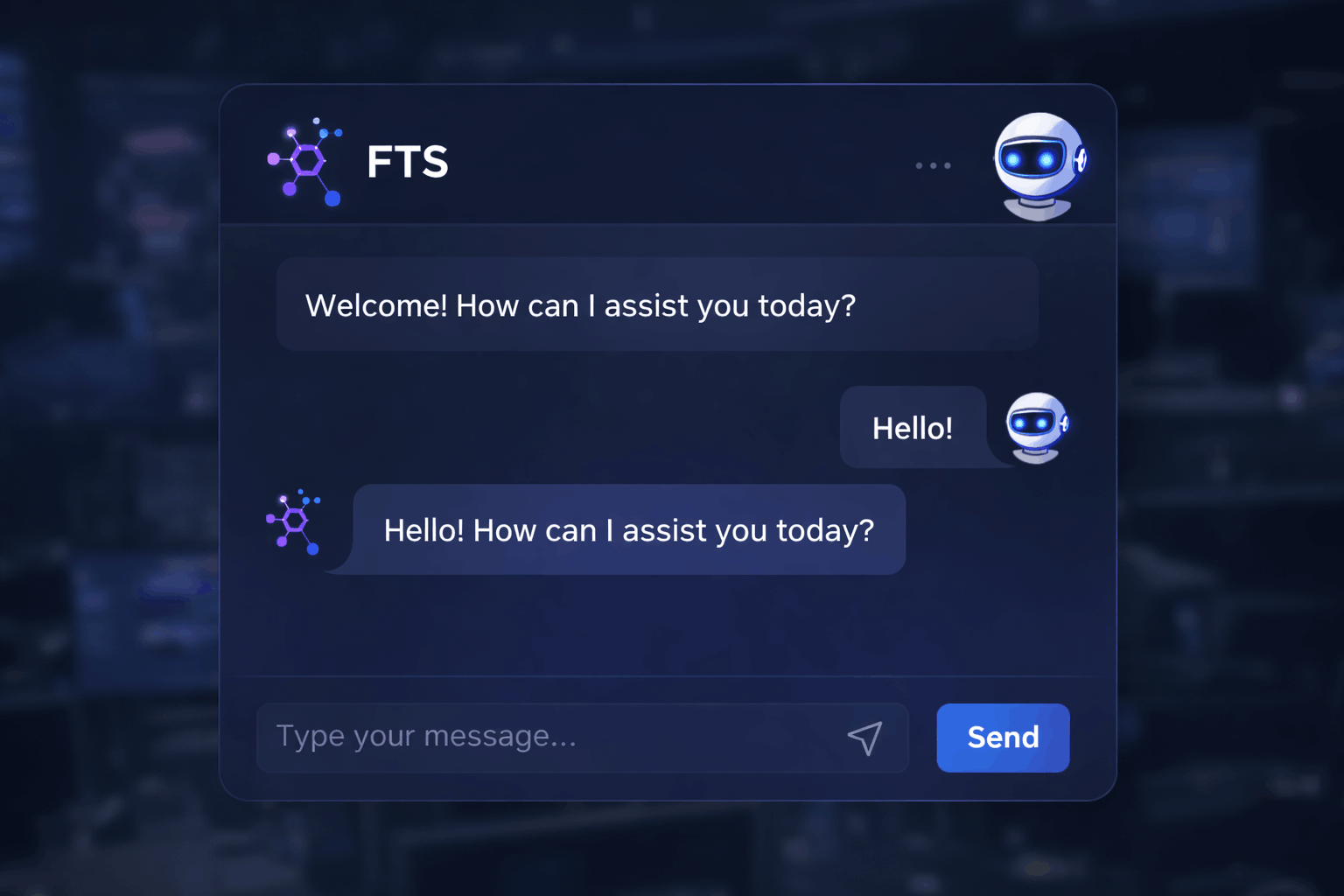 AI chatbot integration example website