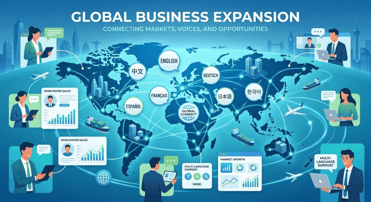 multilingual website helping businesses reach global audience worldwide