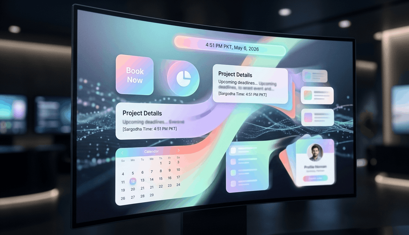 Generative UI design showing an adaptive user interface
