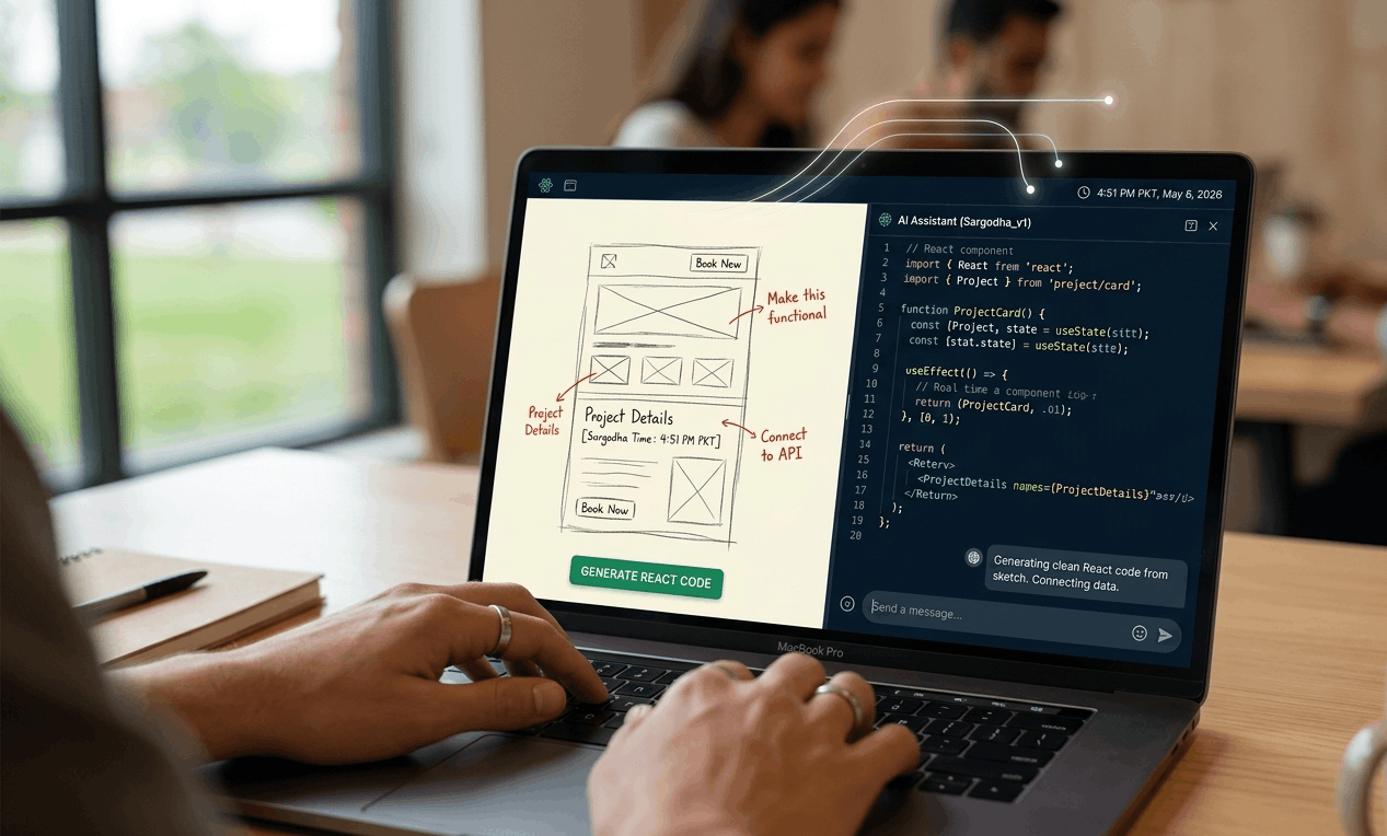 AI-powered low-code platform converting sketches to functional code.