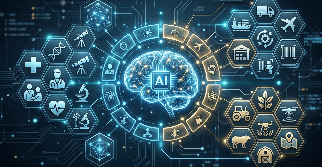 Diverse AI applications by Pakistani startups in various industries.