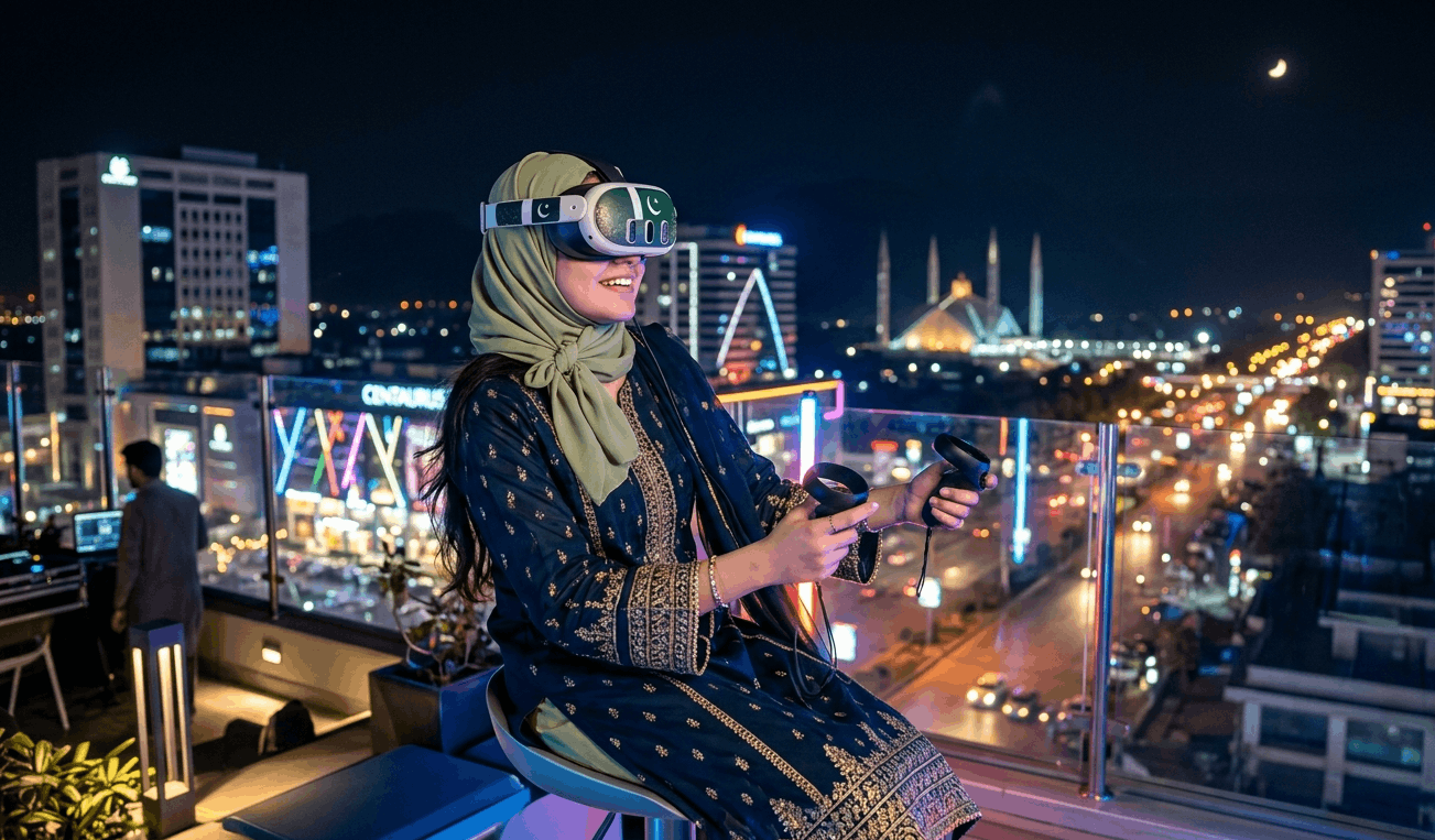 Alt Text The future of AI in Pakistan represented by youth and technology.