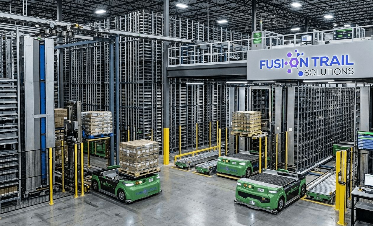 Symbotic AI robots in Walmart automated warehouse 2026