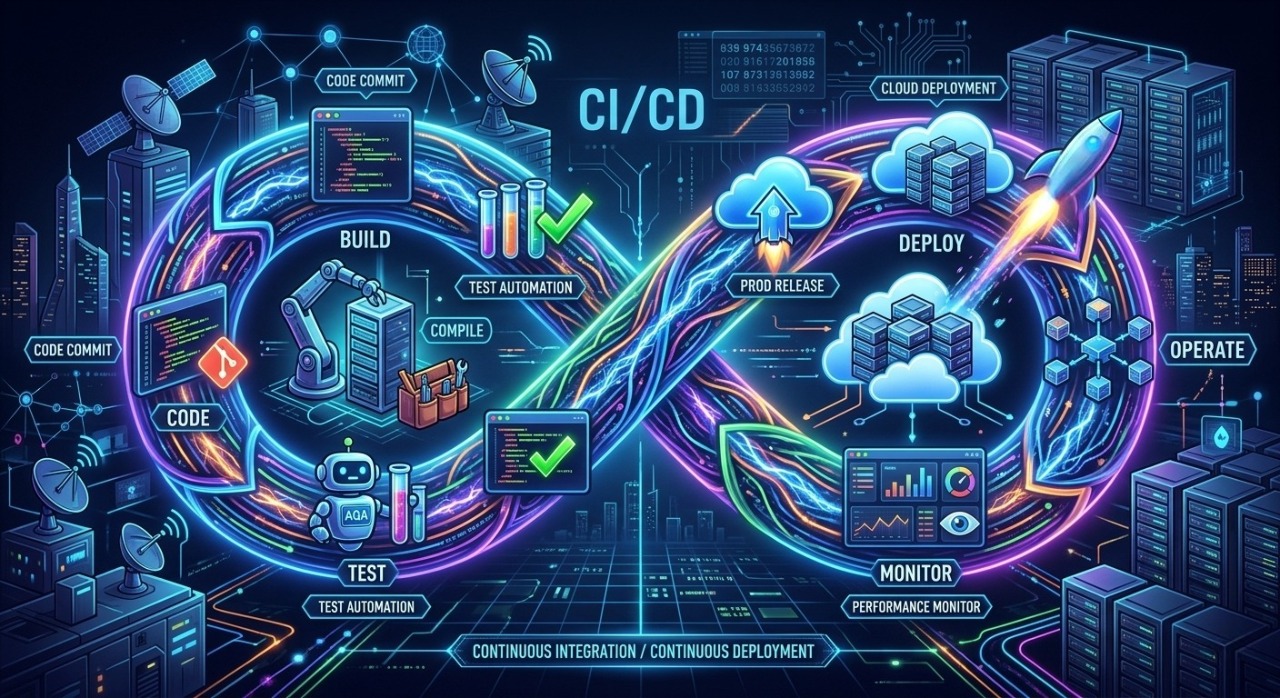 Automated CICD pipeline delivery workflow designed by Fusion Trail Solution.