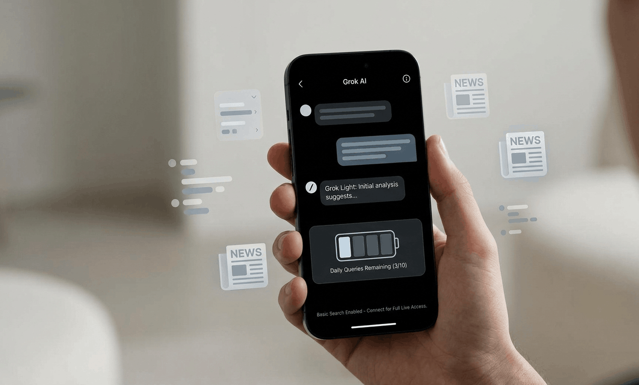 Grok ai mobile interface