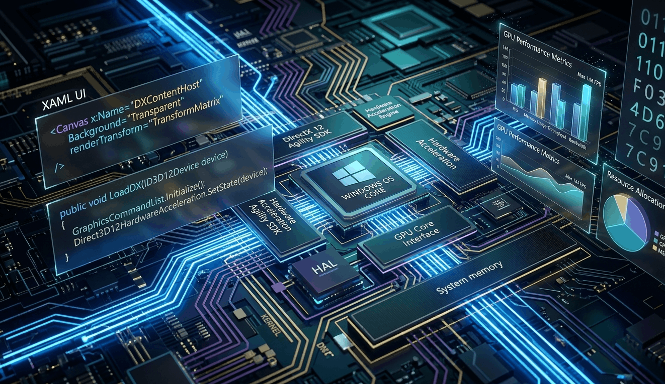 High-performance Windows desktop application architecture powered by WPF, C#, and hardware acceleration.
