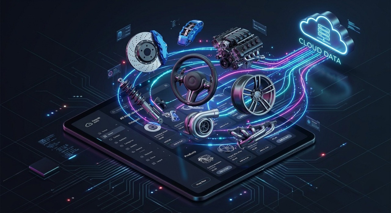 Advanced e-commerce Auto Parts Marketplace application integrated with cloud database systems.