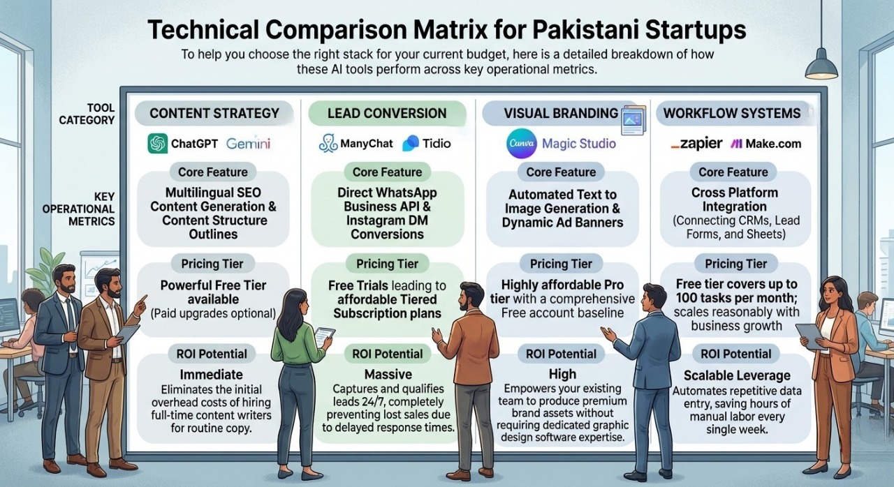Technical Comparison Matrix for Pakistani Startups]