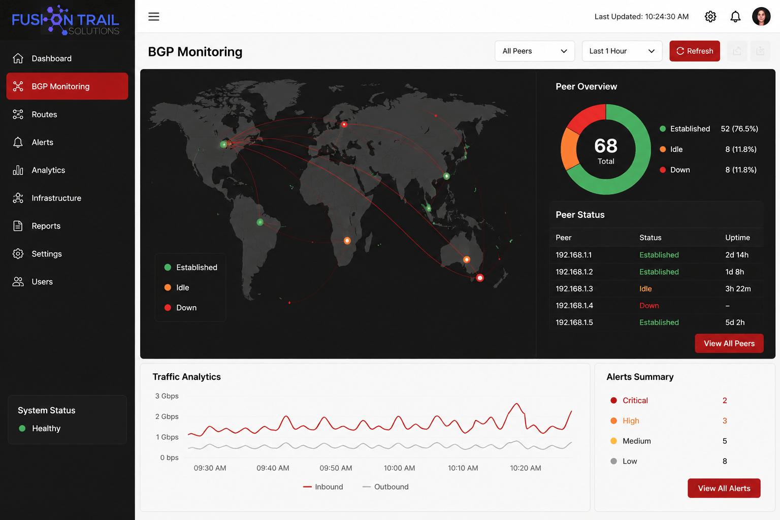 Real Time BGP Route Monitoring and Network Analytics Platform image 3