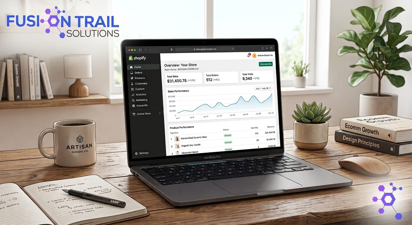 Shopify eCommerce store dashboard and online business management
